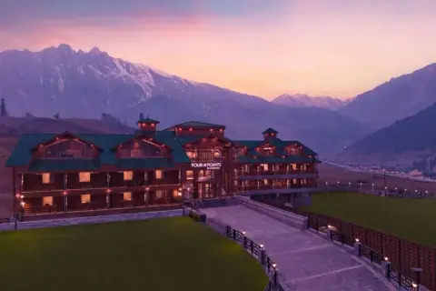Four Points by Sheraton Sonmarg Resort at dusk