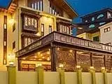Hotel Royal Heritage, Srinagar, lit up at night