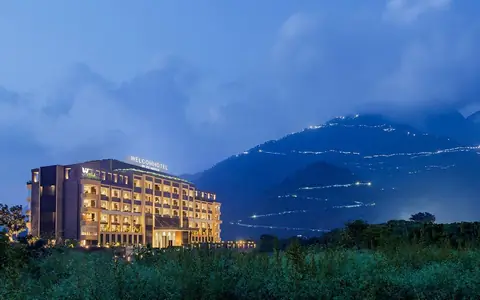 Welcomhotel by ITC Hotels, Katra, below the Trikuta hills at dusk