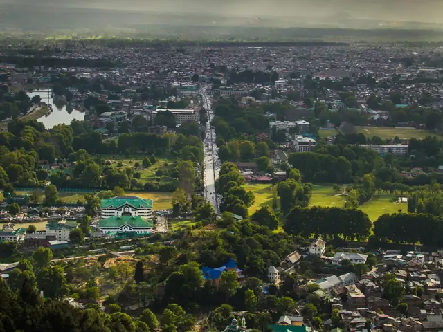 Srinagar city seen from a hilltop